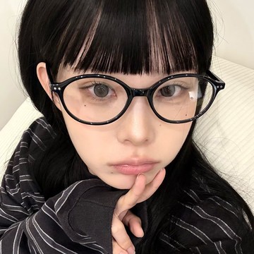 ✨精選好物✨復古黑框 橢圓眼鏡框女 書呆子風眼鏡框沒有度數顏高級感眼鏡框  顯臉小裝飾眼鏡框 裝飾眼鏡