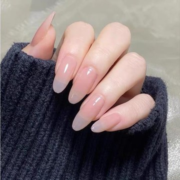 華妃摸臉同款冰透裸色顯白高級手工穿戴甲可拆卸仙女新娘美甲成品