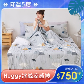【任選1件789 ❘ 2件$1500】Huggy 冰絲涼感被-多款任選 台灣製
