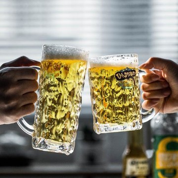 日本進口東洋佐佐木加厚精致大容量啤酒杯子網紅創意玻璃家用日式