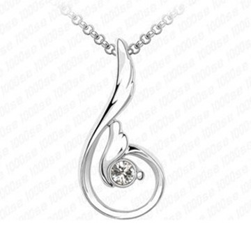 現貨+預購 925純銀項鍊 鑲鑽吊墜-簡約閃耀優雅迷人母親節生日情人節禮物女飾品5色73aj561【獨家進口】【米蘭精品】