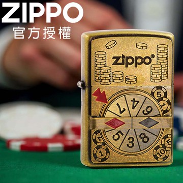 ZIPPO 數字輪盤(仿古金)防風打火機