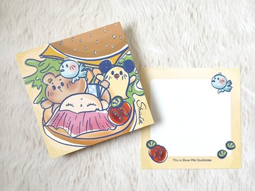 漢堡包方形明信片