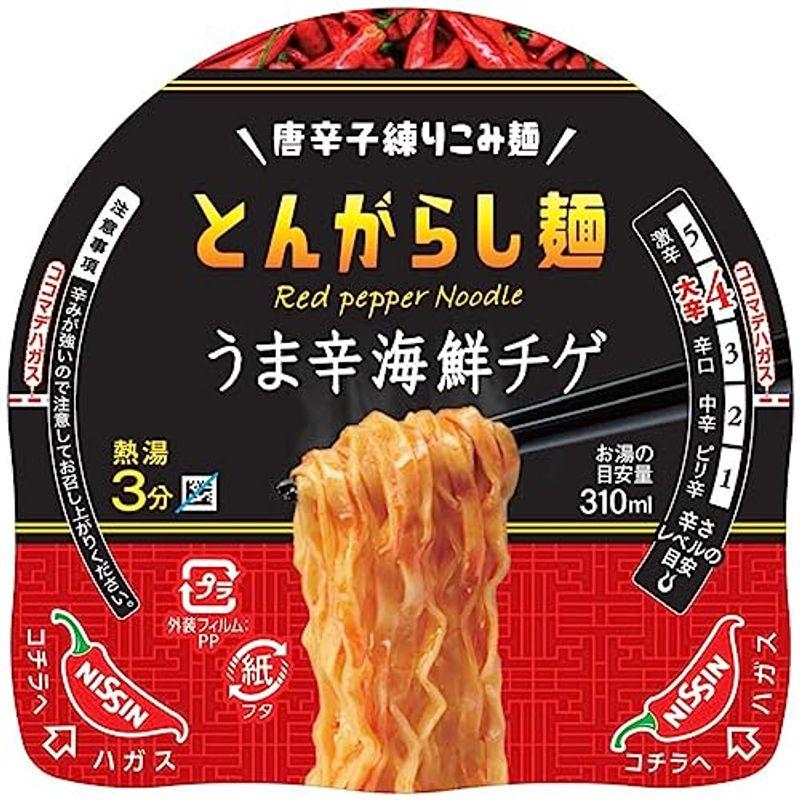 日清食品 日清のとんがらし麺 うま辛海鮮チゲ 63g×12個