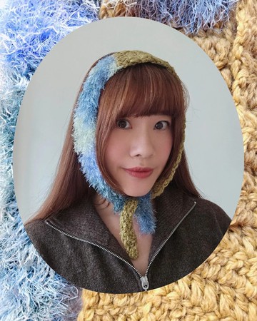 手工編織兩用圍巾/髮帶