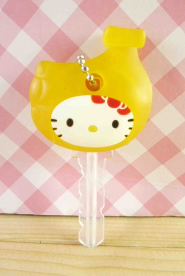 【震撼精品百貨】Hello Kitty 凱蒂貓~KITTY鎖套-香蕉黃