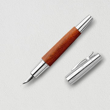 【Faber-Castell】E-MOTION 梨木鋼筆-M尖 褐色 免費刻字