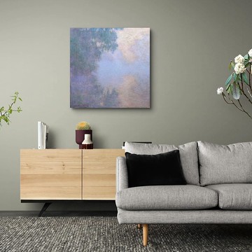 Morning on the Seine near Giverny 莫內 藝術微噴無框畫