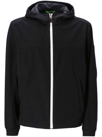 BOSS - logo-print hooded jacket - men - Polyester/Elastane - XL - Black