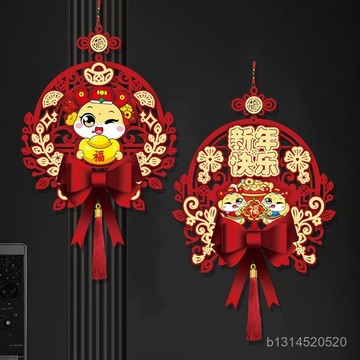 🔥免運🔥臺灣出貨📣蛇年2025春節裝飾家用新年過年掛件客廳商城室內場景布置元旦掛飾