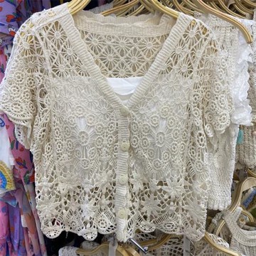 冰絲防曬衣開衫女薄款小披肩鏤空設計感小眾短袖夏季配吊帶裙罩衫