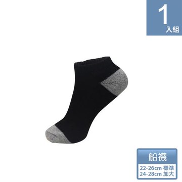 【梁衫伯】毛巾底舒適男女健康襪船襪-1雙