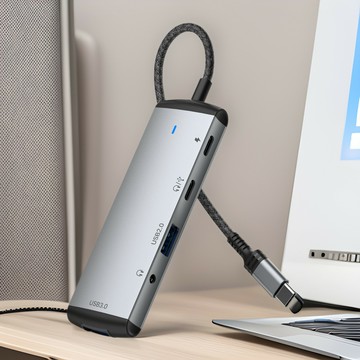 擴展塢 USB-C 多功能筆電擴展底座 HDMI 五合一typec擴展塢適用華為蘋果電腦轉接頭快充多功能集線器