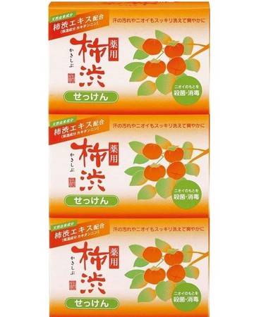 熊野油脂 日本 四季藥用弱酸性柿澀香皂100g x 3包