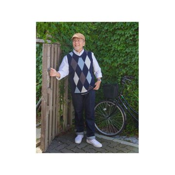 爸爸春裝馬夾坎肩中老年人毛背心無袖毛衣爺爺老人春秋針織衫馬甲
