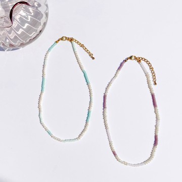 晶綴小珍珠項鍊