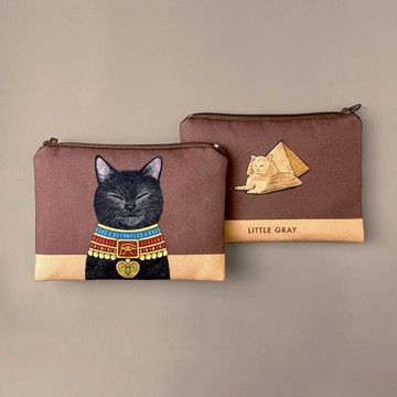 萬用零錢收納包 _ 埃及黑貓