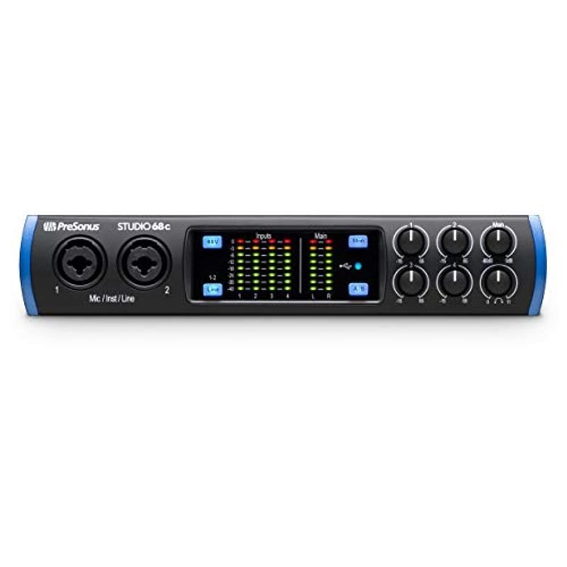 PreSonus Studio 68c オーディオ MIDIインターフェース 24Bit 192kHz 6入力 6出力USB-C Studi