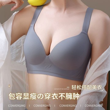 【台灣有貨】大小姐 大碼內衣 胖MM內衣無痕大碼胖mm內衣女無鋼圈薄杯大胸顯小防垂上托新款側收文胸罩