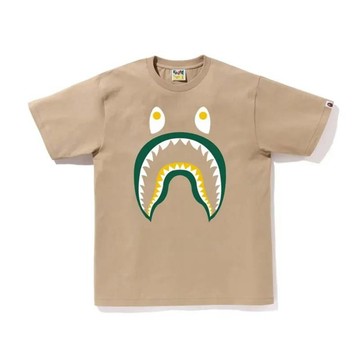 Bape Colors Shark Ponr Tee 奶茶色 鯊魚 短袖 BAPE-471CM [台灣現貨]