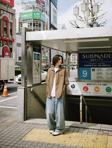 一條神褲 日系復古水洗直筒牛仔褲