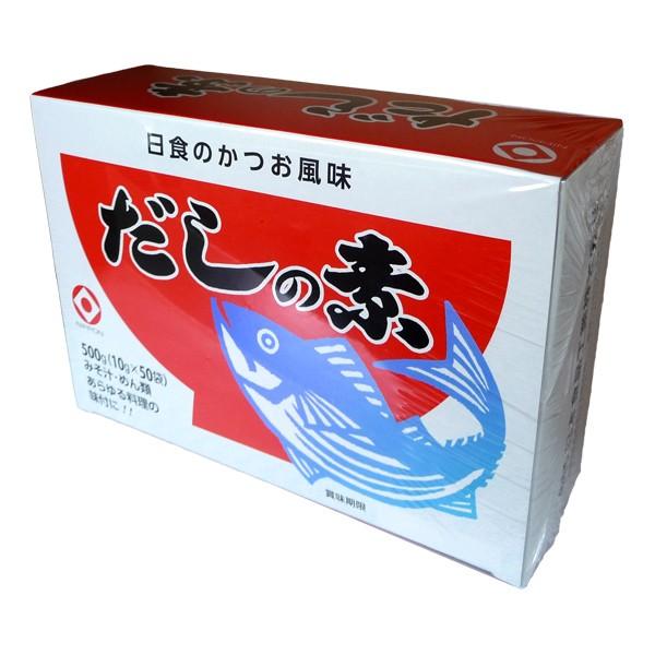 日食 かつお風味だしの素 箱入り 500g(10g×50袋)×6箱セット まとめ買い送料無料