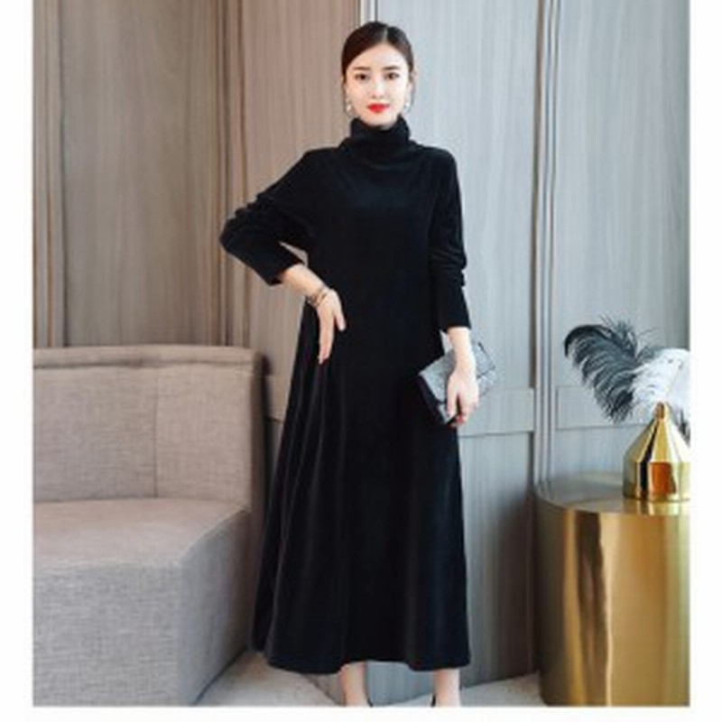 40代のファッションレディース ワンピース ロングレディース ロングワンピース 秋冬 ニットワンピ ハイネック 大きめサイズ シンプル 長 通販 Lineポイント最大1 0 Get Lineショッピング