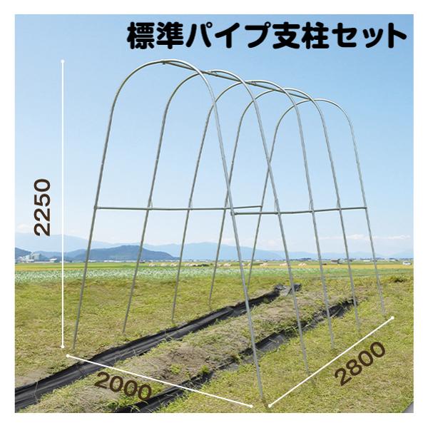 園芸支柱 支柱 新型 パイプ支柱 標準パイプ支柱セット 1組 パイプハウス 雨よけハウス 雨よけ トマト キュウリ 国華園 LINEショッピング