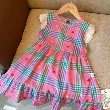 🎀biubiu童裝🎀女童裙子清新洋氣碎花兒童連衣裙蛋糕可愛夏季小飛袖寶寶森系公主
