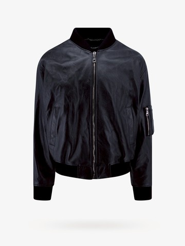 Padded taurus leather jacket - DOLCE & GABBANA - gender_Man