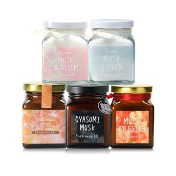 日本John’s Blend 室內香氛擴香膏135gx3入(橙麝香/蘋果甜薑/麝香櫻花/晚安薰衣草/亞麻麝香/麝香香草/麝香氣泡酒)