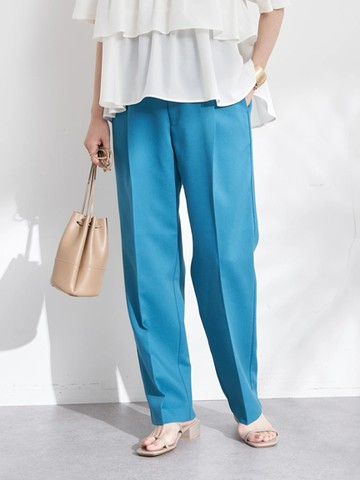 中線壓摺上寬下窄錐形褲(1H26L0F0140) - earth music&ecology