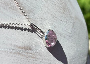 天然鋰輝石 ◇ 純銀 + S925 ◇ 銀質項鍊