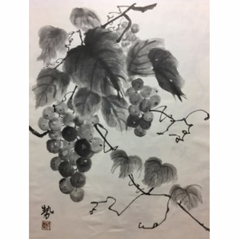 絵画風 壁紙ポスター 葡萄の木 ぶどう 水墨画 墨彩画 K Sbsm 012s2 450mm 594mm 通販 Lineポイント最大1 0 Get Lineショッピング