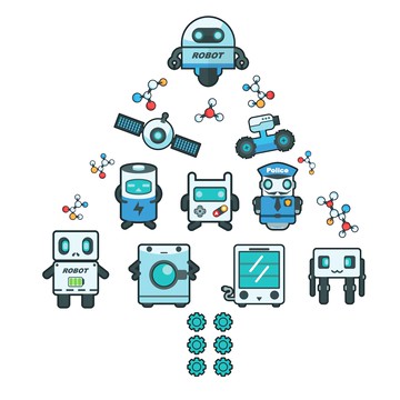 itaste 小品味 創意壁貼  防水無痕可重複撕貼  35*50cm  酷酷機器人  1組