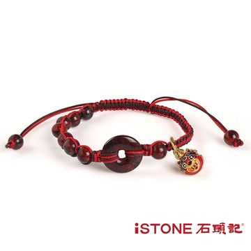 石頭記-金絲紅曜石手鍊-小圓滿經典平安扣