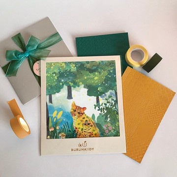 擦拭布/拭鏡布/眼鏡布/超細纖維-臺灣保育動物系列-石虎