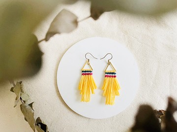 牡羊座 南法小鎮的明媚陽光 編織耳環