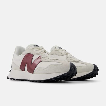 NEW BALANCE 327系列 米白 酒紅 休閒鞋 女款 穿搭 運動 WS327JWC