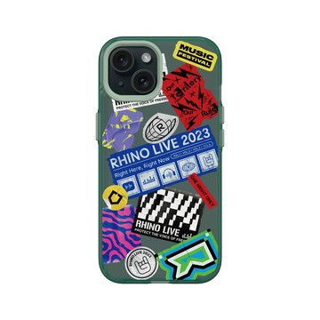 iPhone 15 Clear 憂墨綠 - RHINO LIVE - 自由之聲，撕不掉