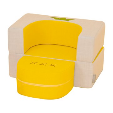 Alzip Mat 蔬果造型兒童小沙發  鳳梨 黃色  52 x 35 x 32cm