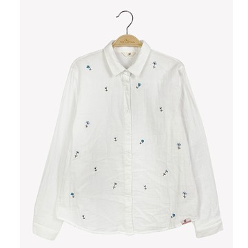 【Hana Mokuba】花木馬日系女裝純棉清新滿版小花刺繡休閒襯衫
