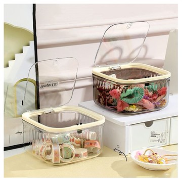 彈蓋式髮飾收納盒/桌面收納盒(小)1入