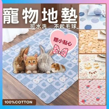 【買就送點心】兔子地墊 寵物地墊 兔子用品 純棉可機洗｜防暴衝受傷｜S-XXL多尺寸｜超商限3-5件