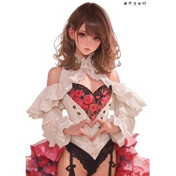 【12月新作6】07-111-0151 人物貼紙 性感情人節女孩