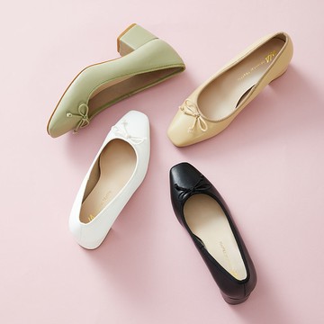 優雅方頭中跟芭蕾舞鞋 (32102)