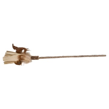 自然鮮 木天蓼玉米羽毛逗貓棒  棕色  1支