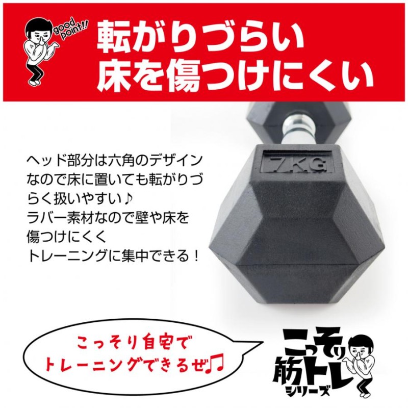 トレーニング | 鉄アレー ダンベル (1kg×20本)防滑 防傷 転がりにくい