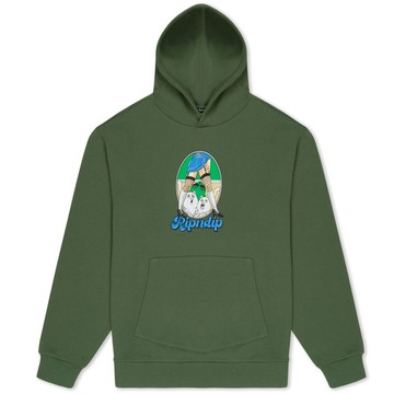 RIPNDIP 中指貓 RNDFALL25113 NERMAL FEST HOODIE 帽T (綠色)