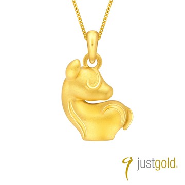 【Just Gold 鎮金店】十二生肖淘喜純金系列黃金吊墜 - 馬